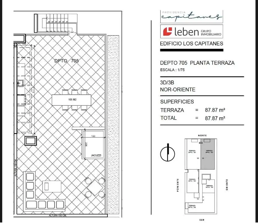 Último piso con terraza privada 80 m², foto 3
